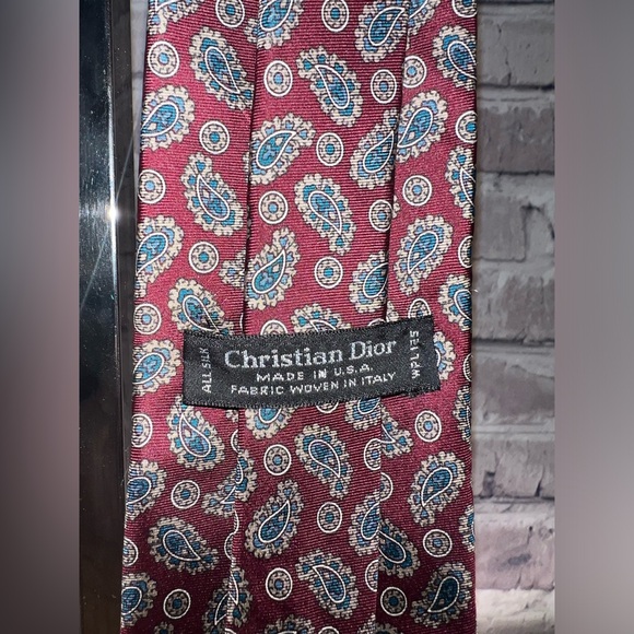 Vintage Christian Dior Men’s Silk Paisley Tie - Picture 6 of 9